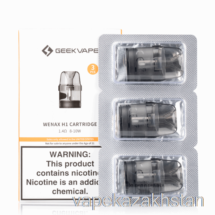 Vape Disposable Geek Vape WENAX H1 Replacement Pods 1.4ohm Wenax H1 Cartridges